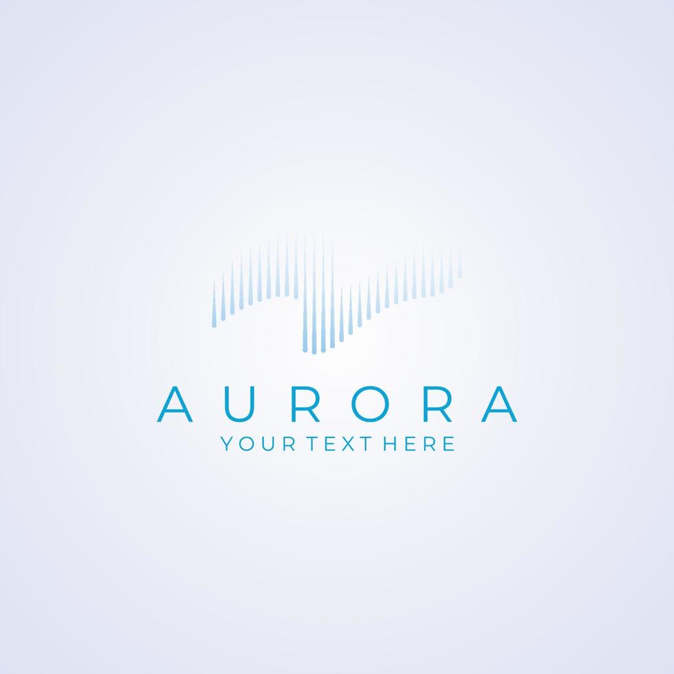 de ljus Vinka logotyp, inspirerad förbi de aurora ljus. med en modern begrepp. vektor