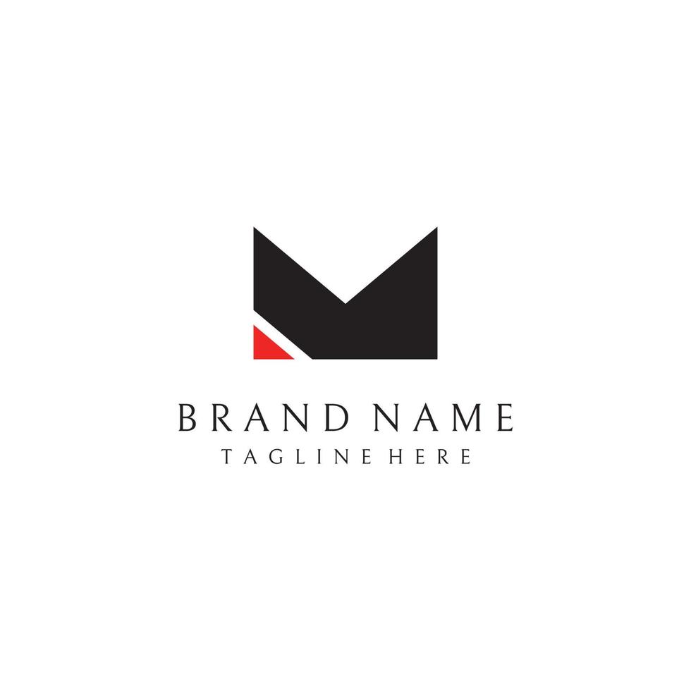 abstrakt första mall logotyp minimalistisk brev m element.symbol av modern, elegant, unik och lyxig geometri.design för företags- företag identitet. vektor