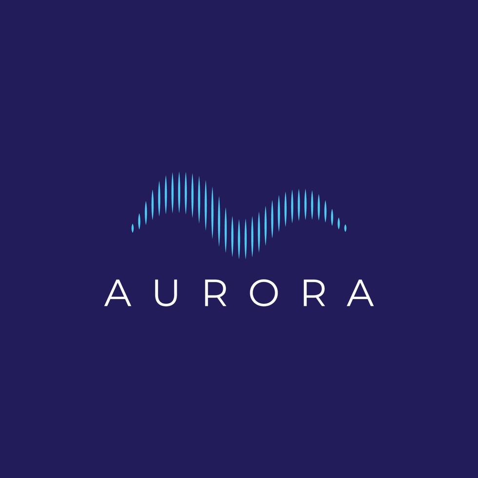 das Light-Wave-Logo, inspiriert vom Aurora-Licht. mit modernem Konzept. vektor