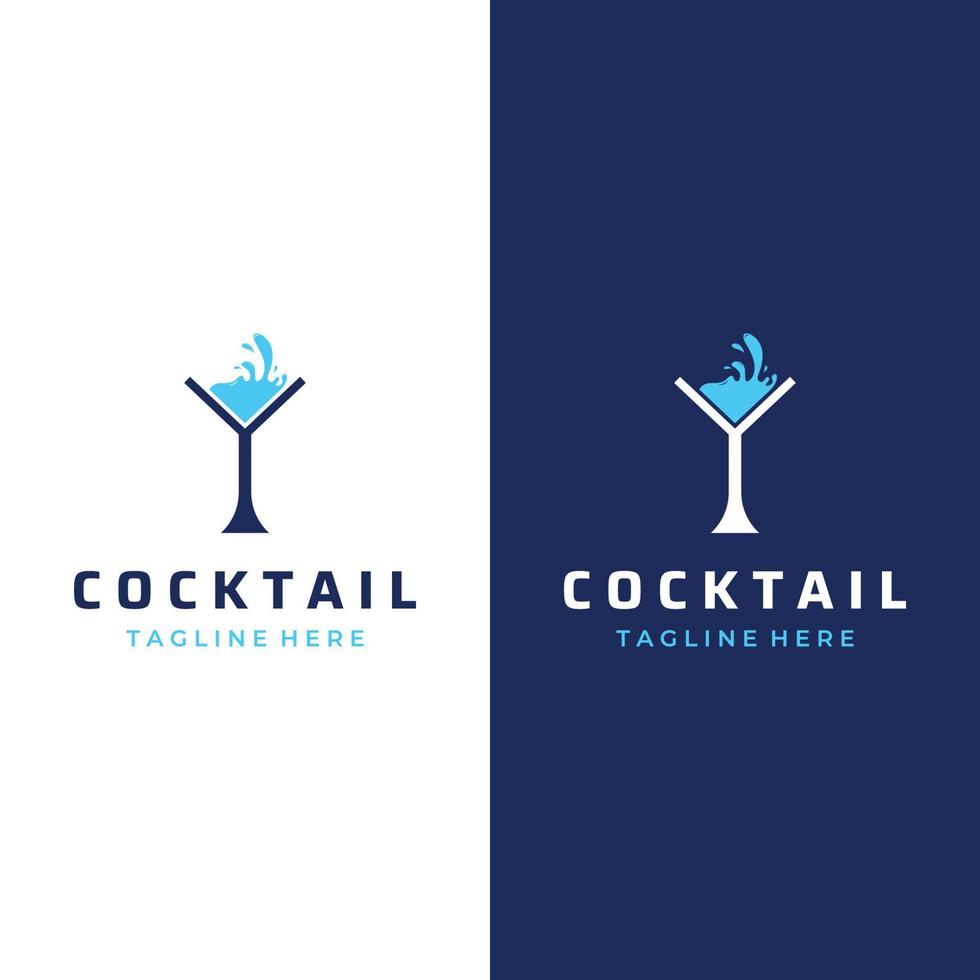 alkohol cocktail logotyp, nattklubb drinks.logotyper för nattklubbar, barer och mer i vektor illustration begrepp stil.