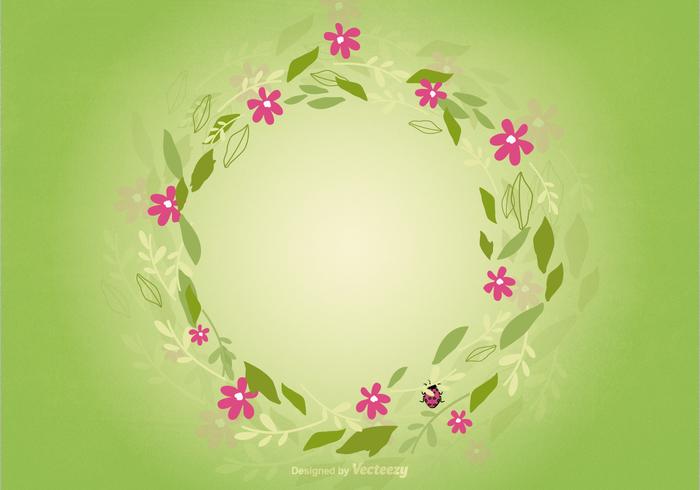 Blumenkranz Hintergrund vektor