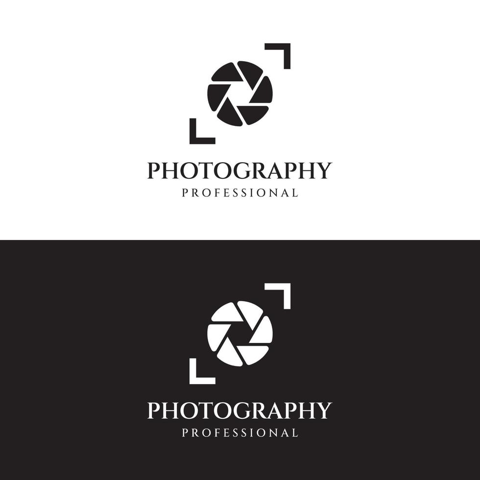 fotografie kamera logo, objektiv kameraverschluss, digital, linie, professionell, elegant und modern. Logo kann für Studio, Fotografie und andere Unternehmen verwendet werden. vektor