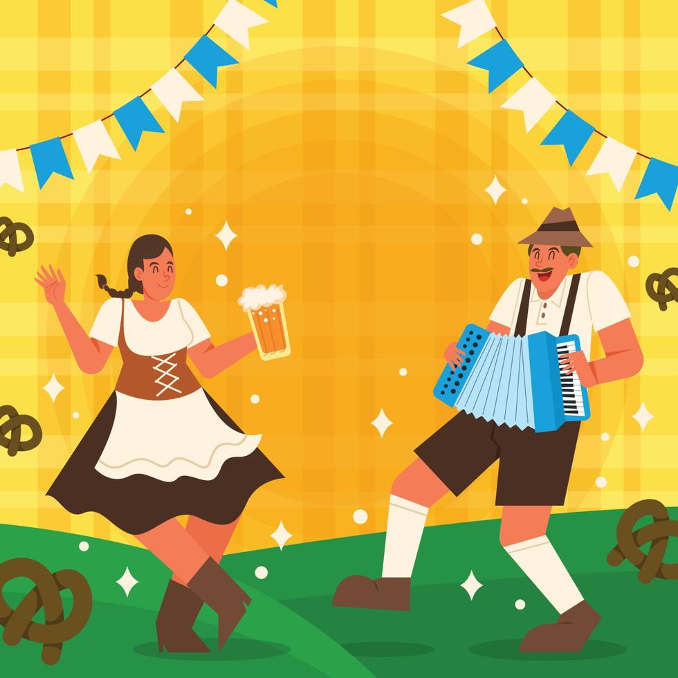 oktoberfest festlicher hintergrund vektor