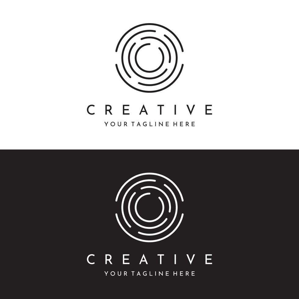 logo-design-vorlage abstraktes element anfangsbuchstabe o.symbol des geometrischen stils des minimalistischen und modernen konzepts.zukunftslogotyp. vektor