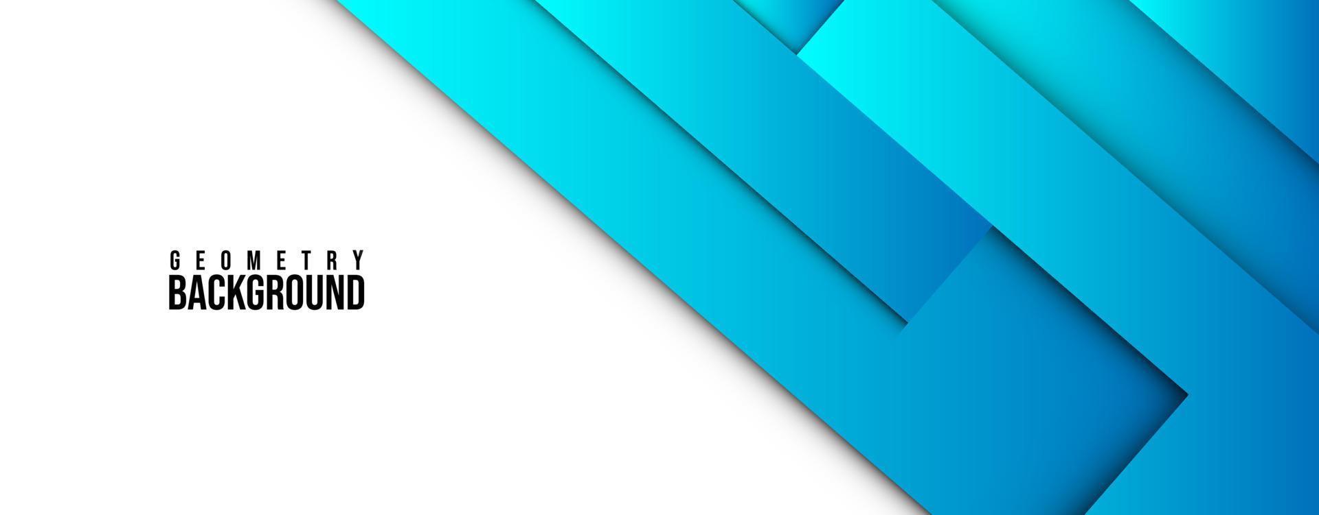 Blaue Geometrie-Hintergrund-Template-Design vektor