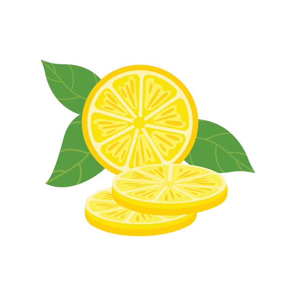citron- gul vektor. citron- är ett sura frukt med en massa av vitamin c i Det. vektor