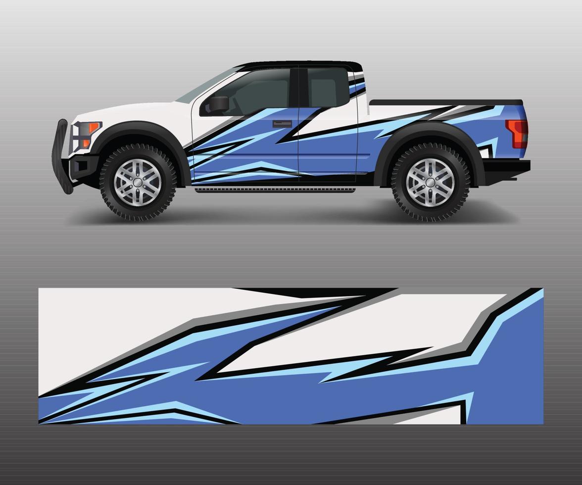 wrap grafisk design vektor för terränglastbil. abstrakt sportig och äventyrsracing bakgrund. hela vektor eps 10