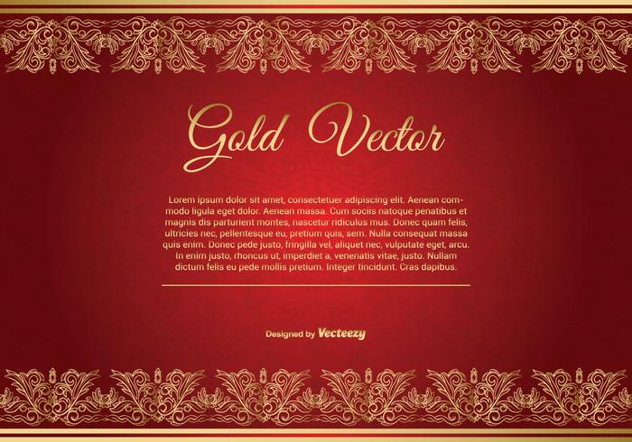 Gold und rote elegante Hintergrund Illustration vektor