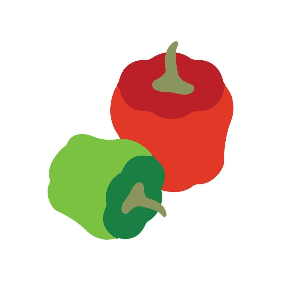 peppar vegetabiliska isolerat på en vit bakgrund vektor bild