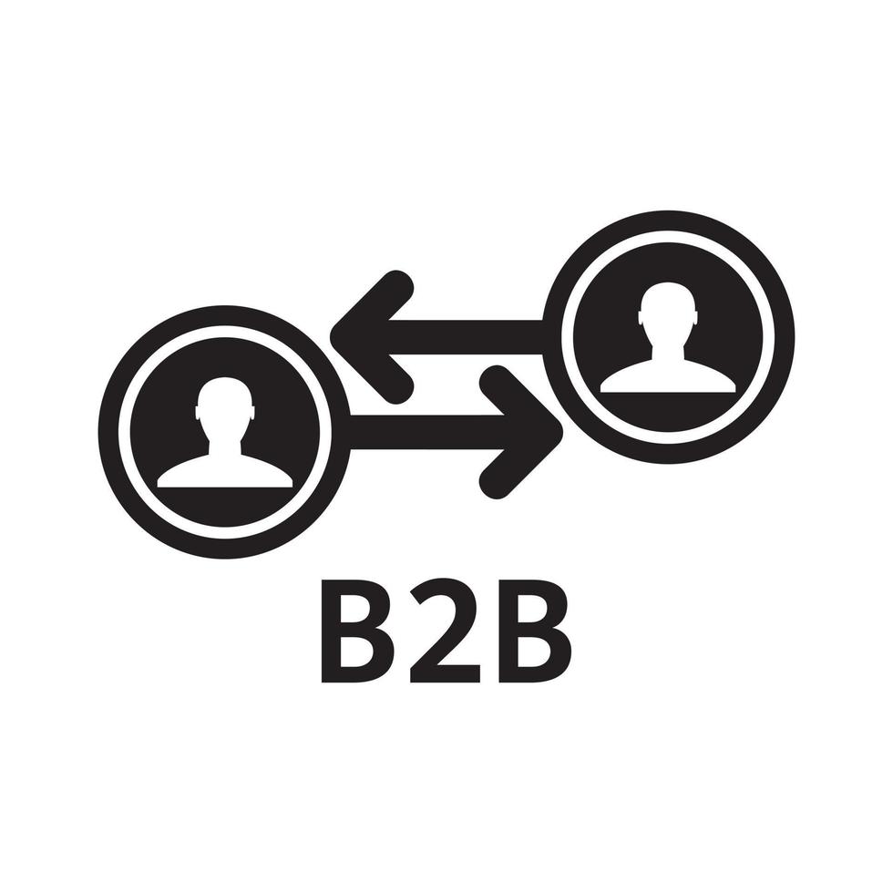 b2b vektor ikon. b2b symbol begrepp illustration.