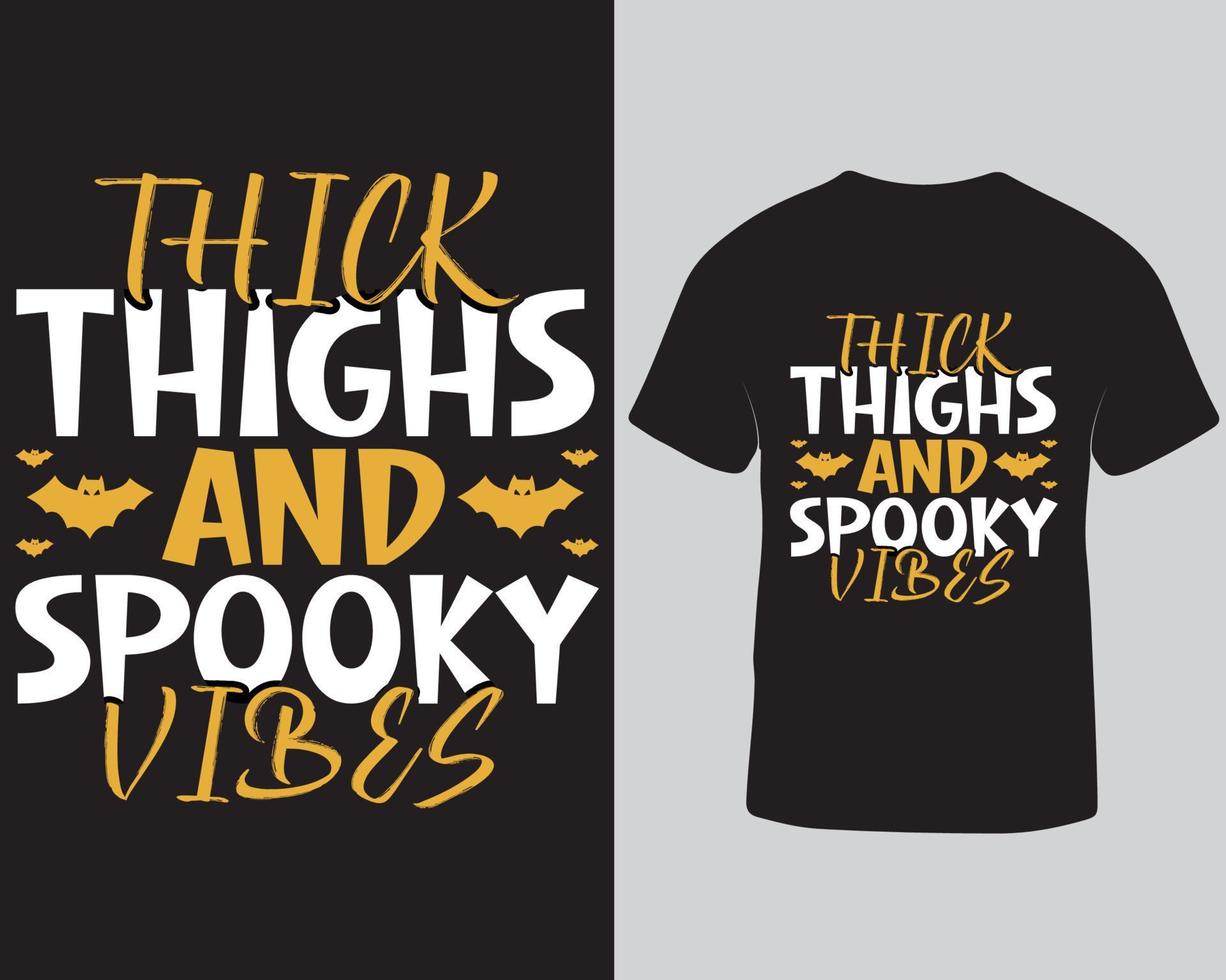 tjock låren och läskigt vibrafon t-shirt design. halloween t-shirt design mall proffs ladda ner vektor