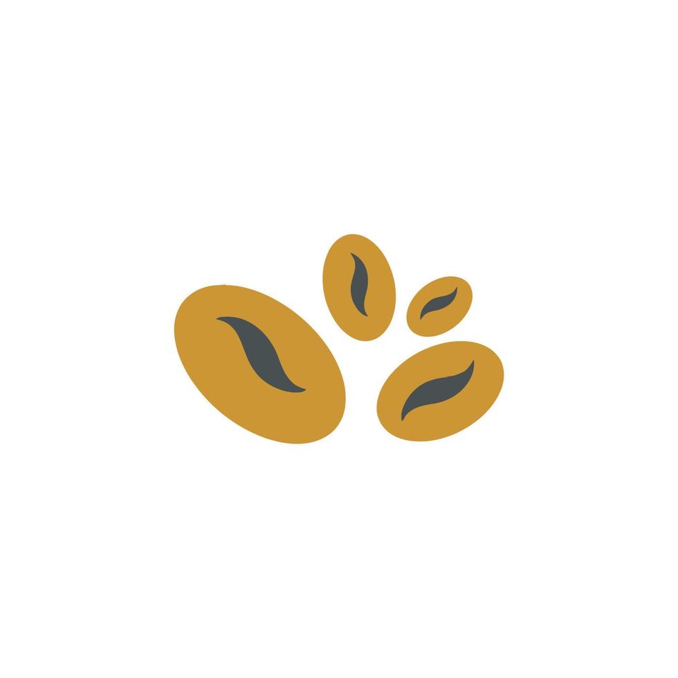 vektor kaffe bönor ikon. illustration