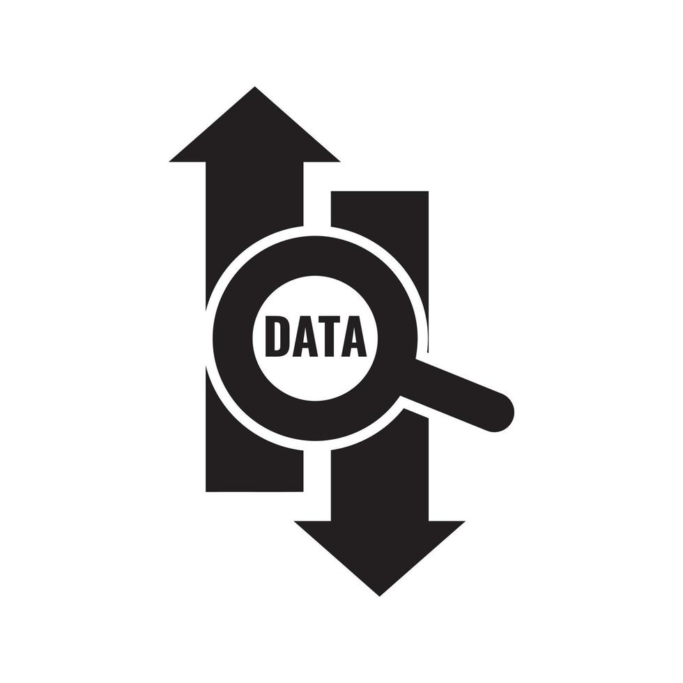 data analys relaterad vektor linje ikon. data forskning