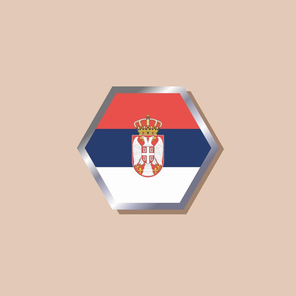 illustration av serbia flagga mall vektor