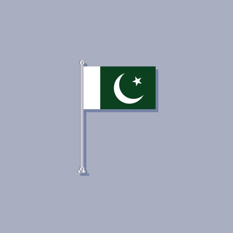 Illustration der pakistanischen Flaggenvorlage vektor