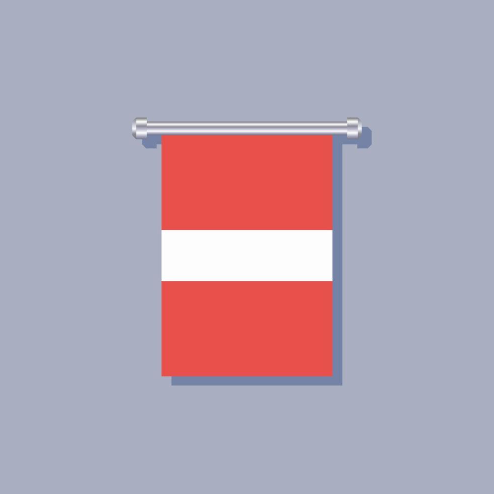 Illustration der lettischen Flaggenvorlage vektor