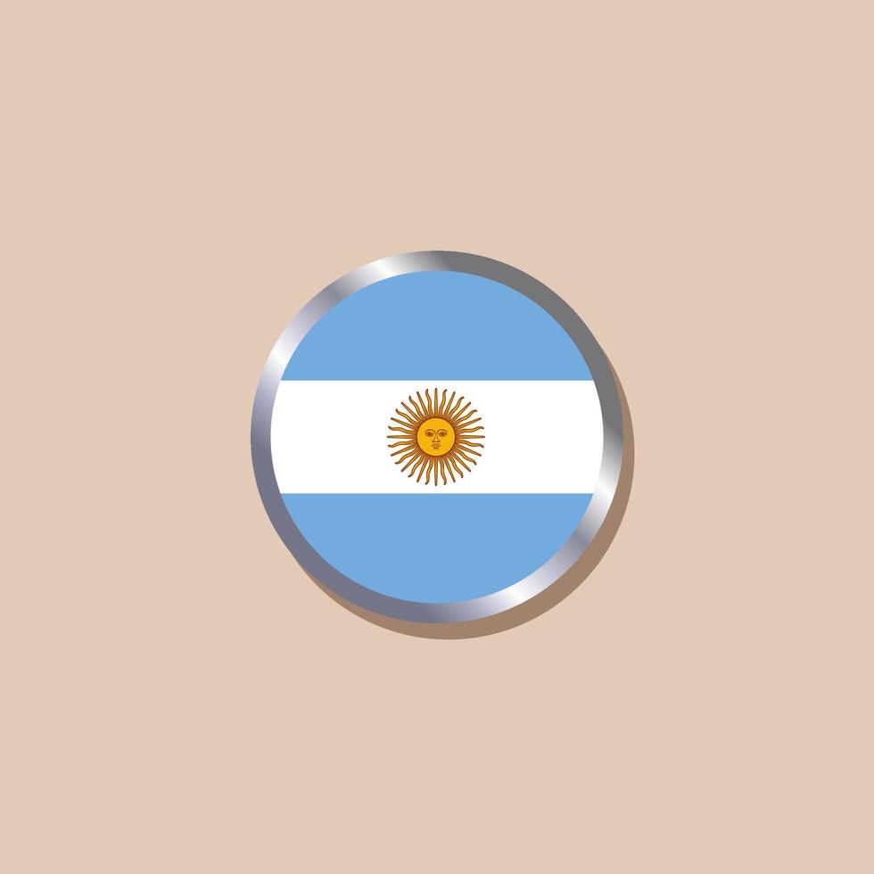 illustration av argentina flagga mall vektor