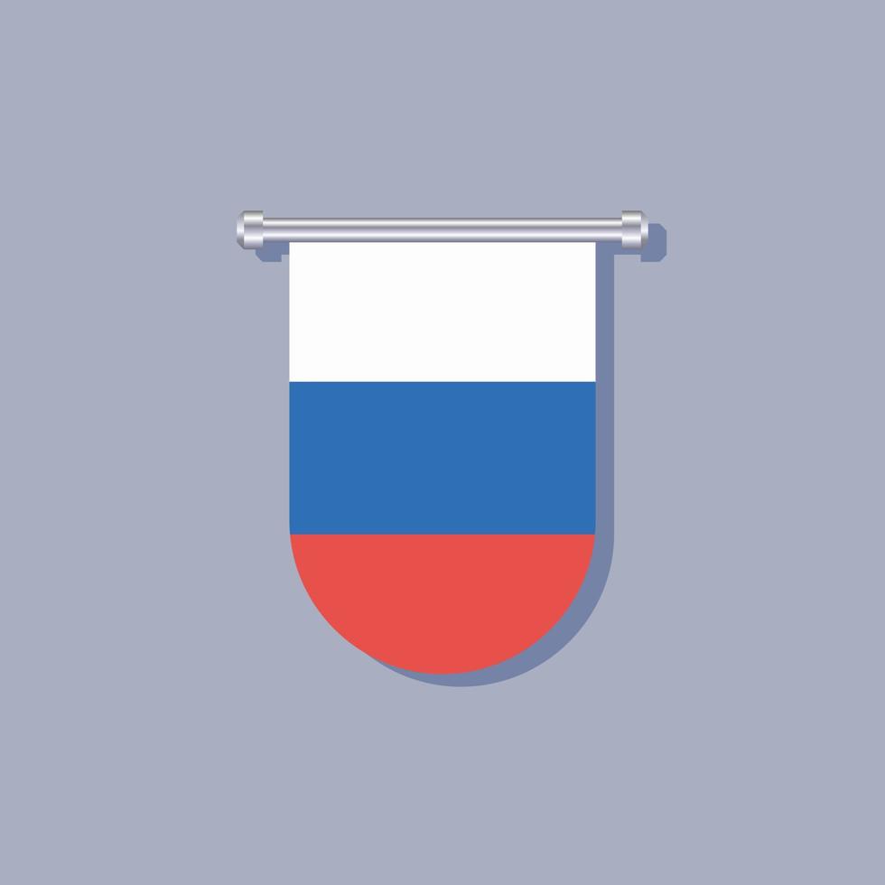 Illustration der russischen Flaggenvorlage vektor