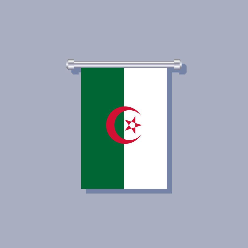 illustration av algeriet flagga mall vektor
