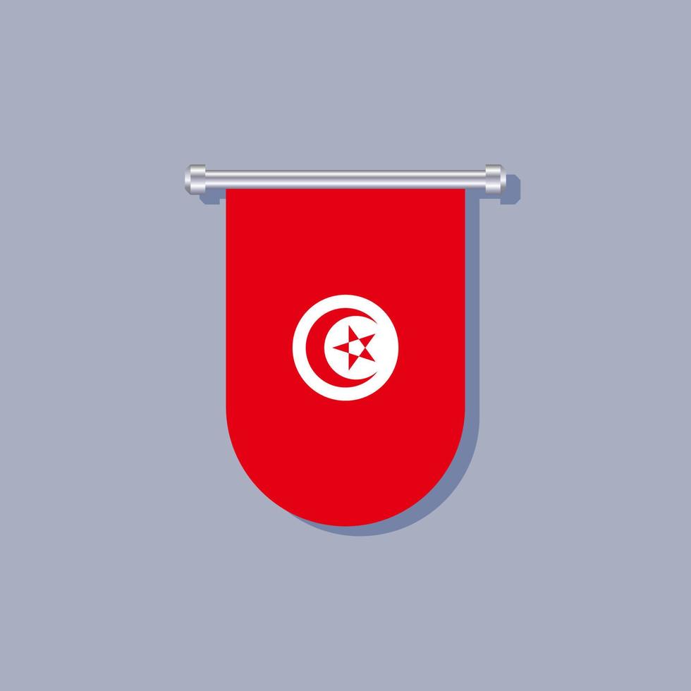illustration av tunisien flagga mall vektor