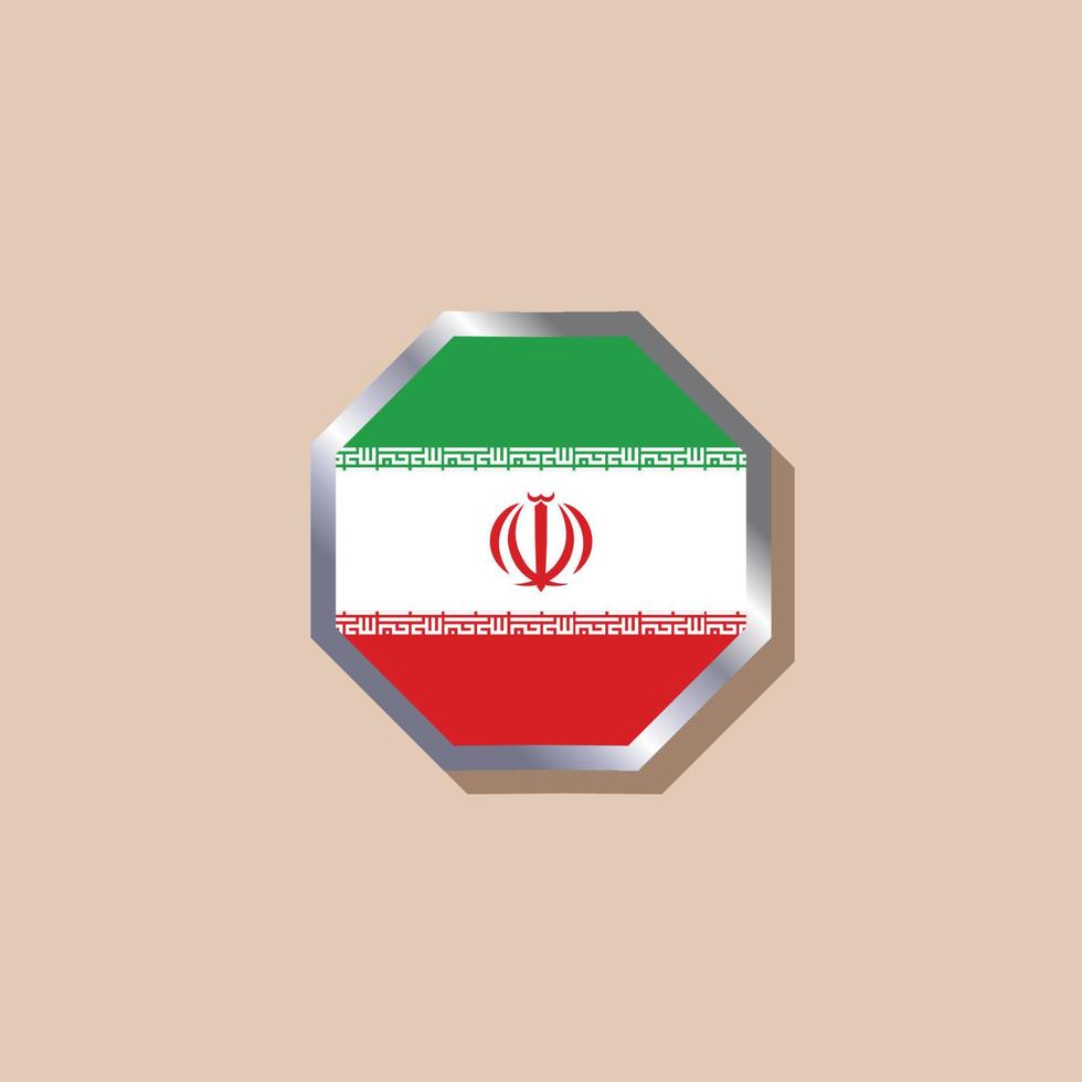 Illustration der iranischen Flaggenvorlage vektor