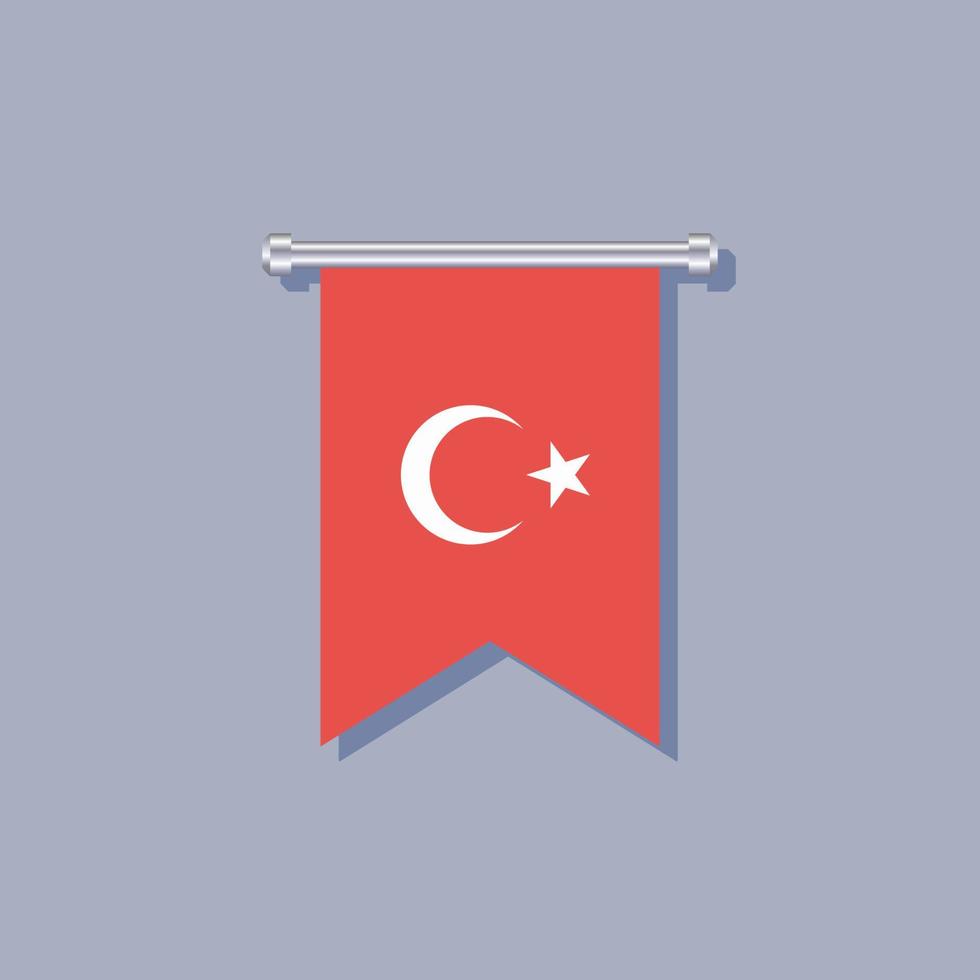 illustration der türkei-flaggenvorlage vektor