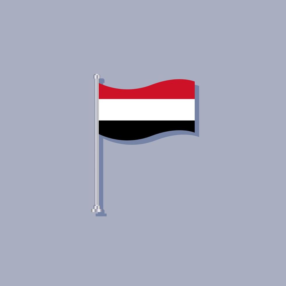 illustration av jemen flagga mall vektor