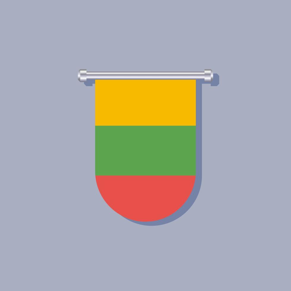 illustration av litauen flagga mall vektor