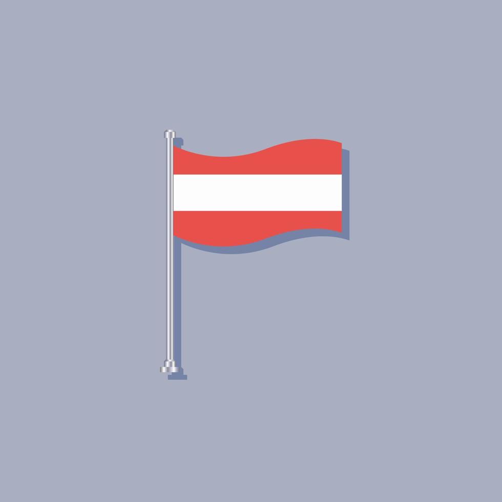 Illustration der österreichischen Flaggenvorlage vektor