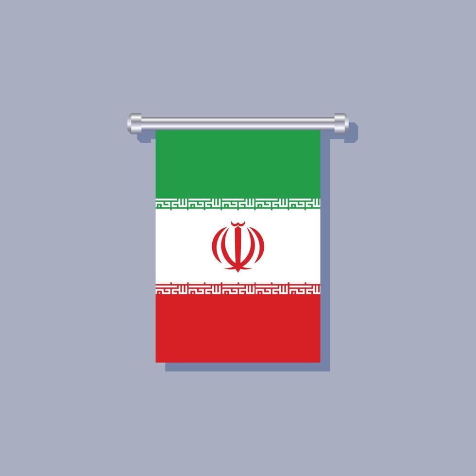 Illustration der iranischen Flaggenvorlage vektor