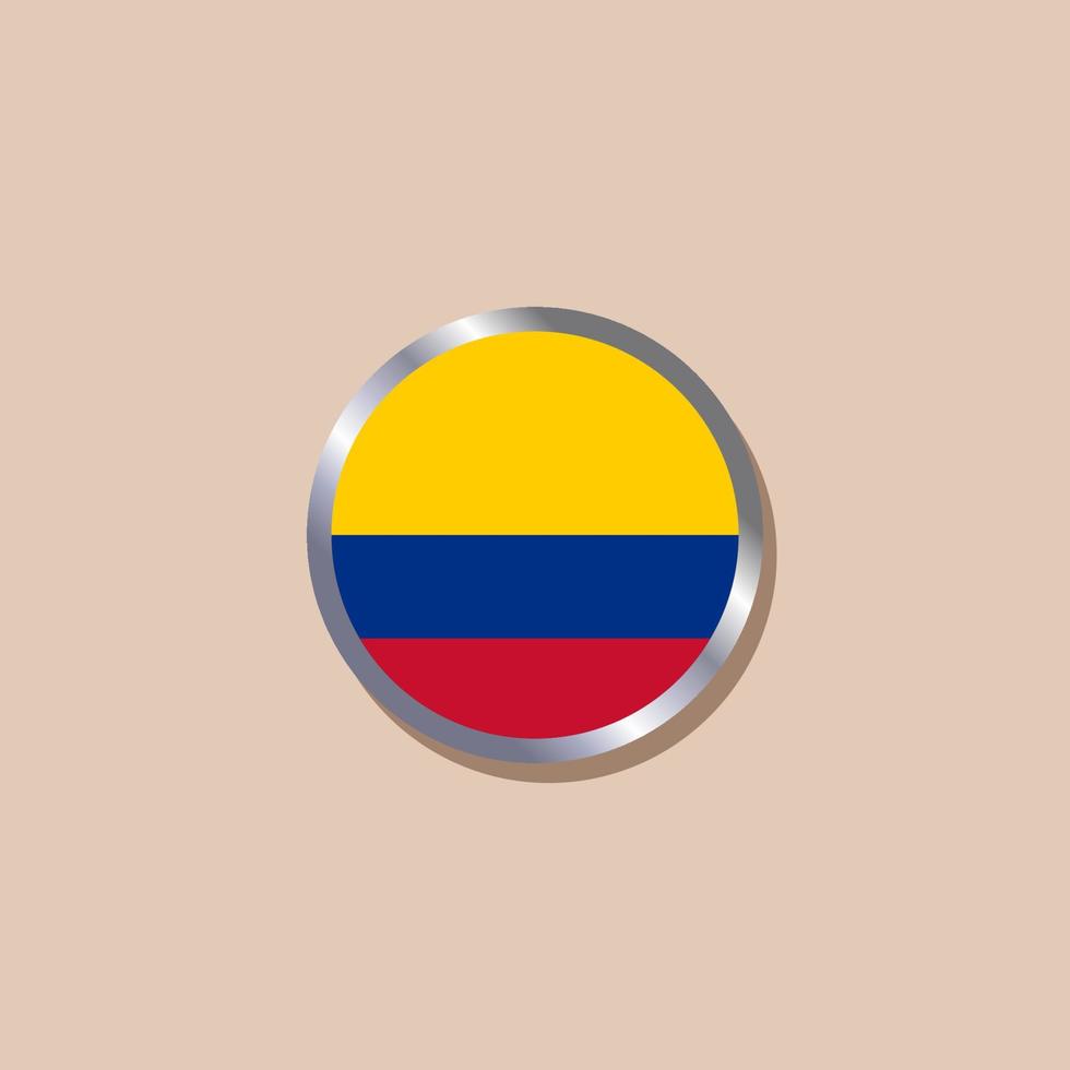 illustration av colombia flagga mall vektor