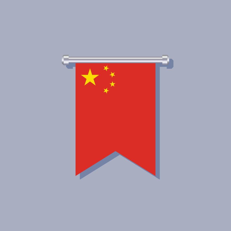 Illustration der chinesischen Flaggenvorlage vektor