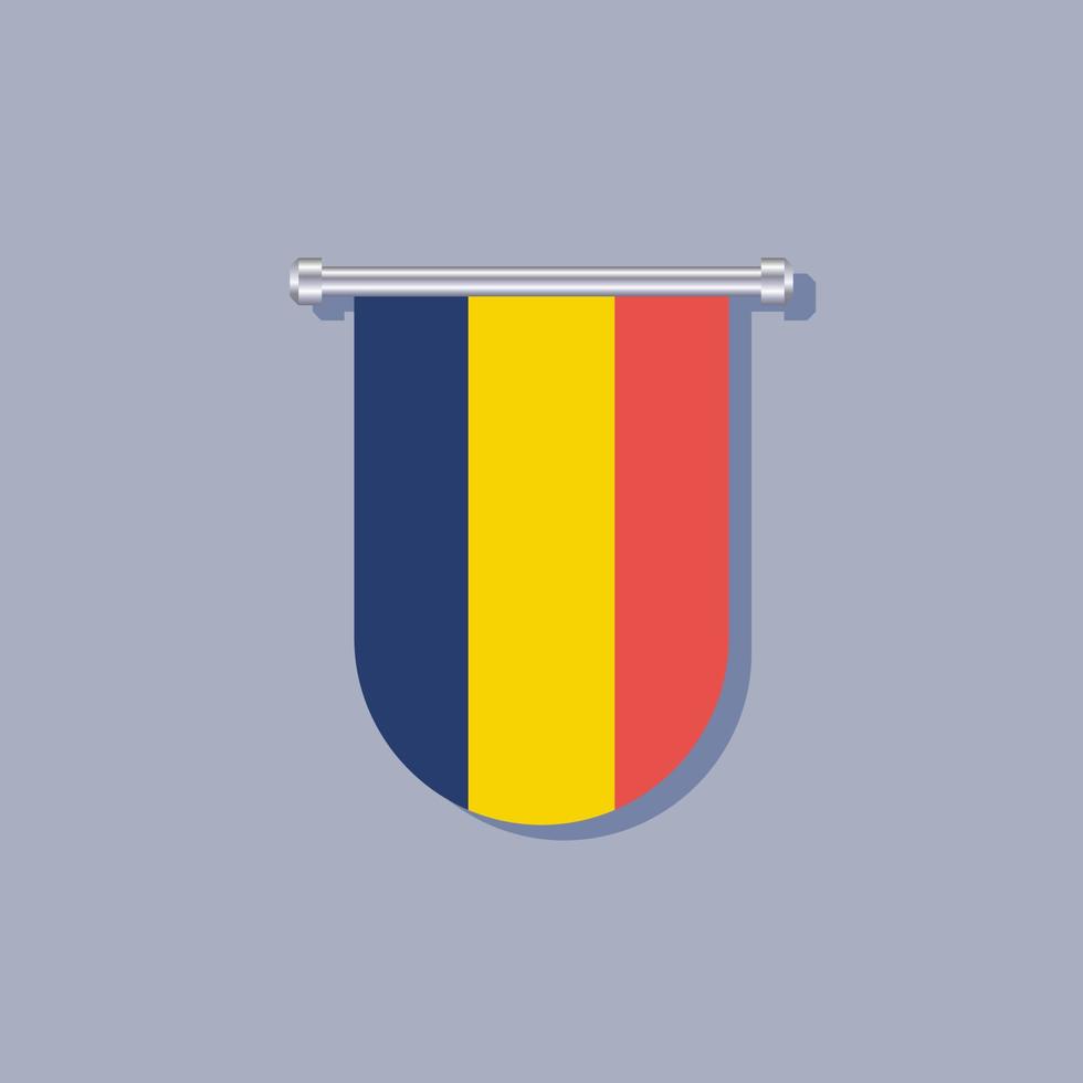 Illustration der rumänischen Flaggenvorlage vektor