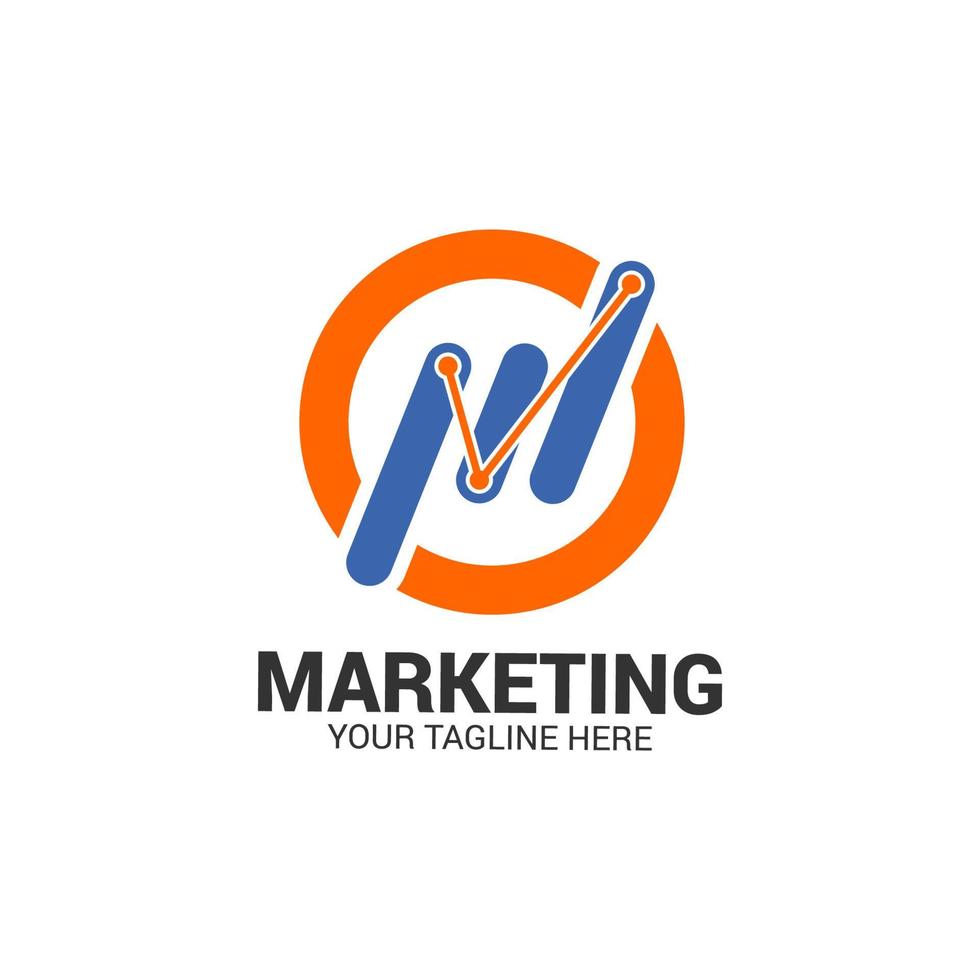 Marketing-Logo-Design-Vorlage vektor