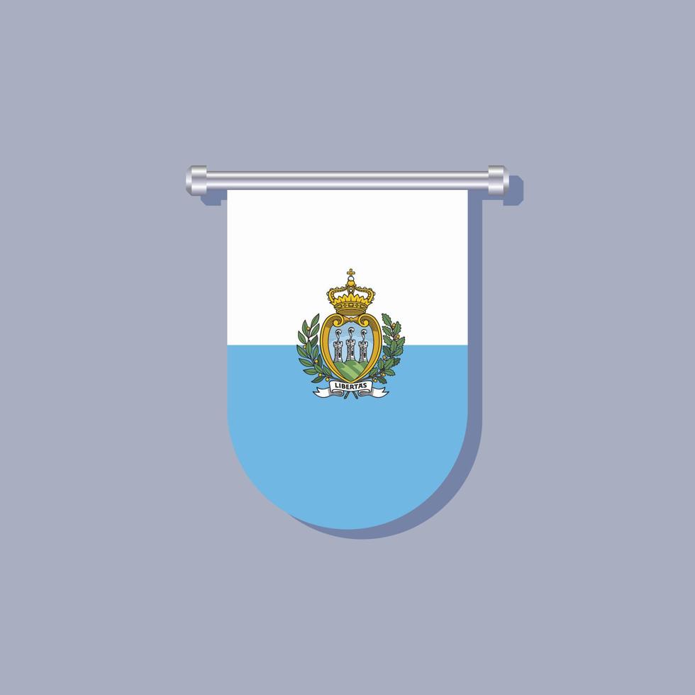 Illustration der Flaggenvorlage von San Marino vektor