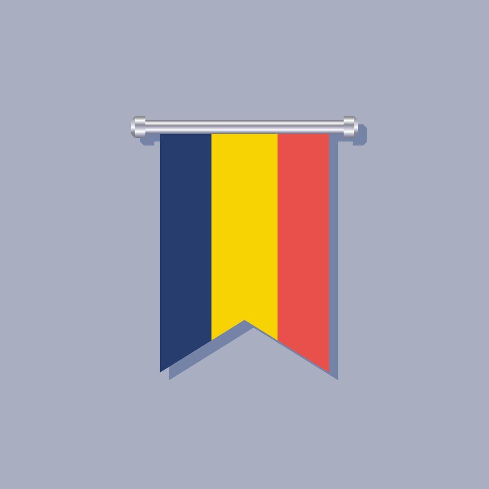 illustration av rumänien flagga mall vektor