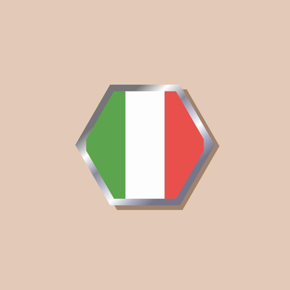 Illustration der italienischen Flaggenvorlage vektor