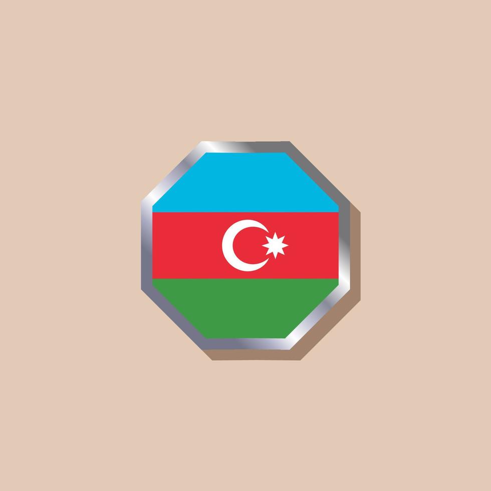 illustration av azerbaijan flagga mall vektor