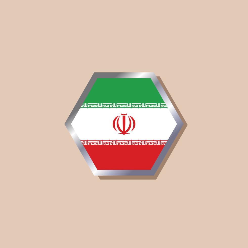 Illustration der iranischen Flaggenvorlage vektor