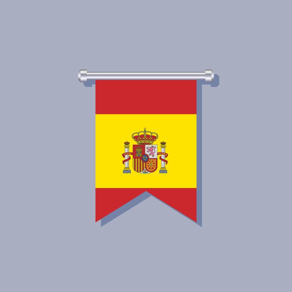 Illustration der spanischen Flaggenvorlage vektor