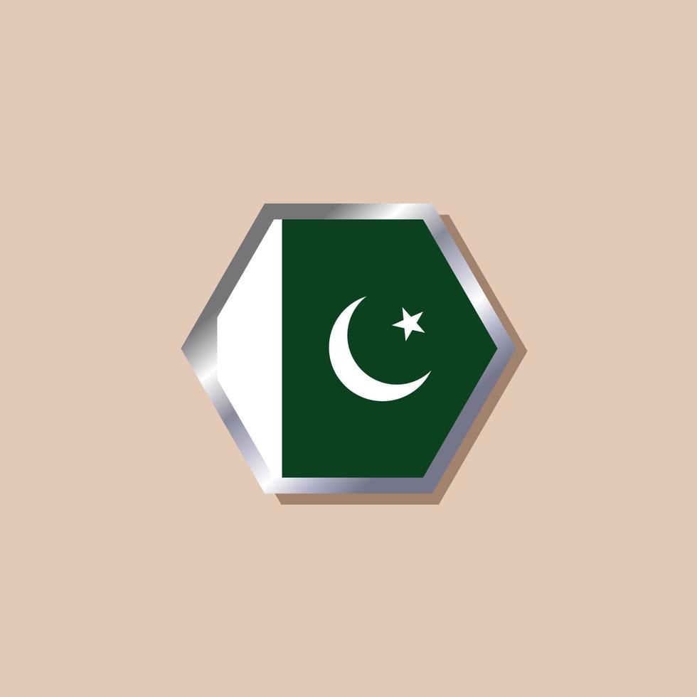 illustration av pakistan flagga mall vektor