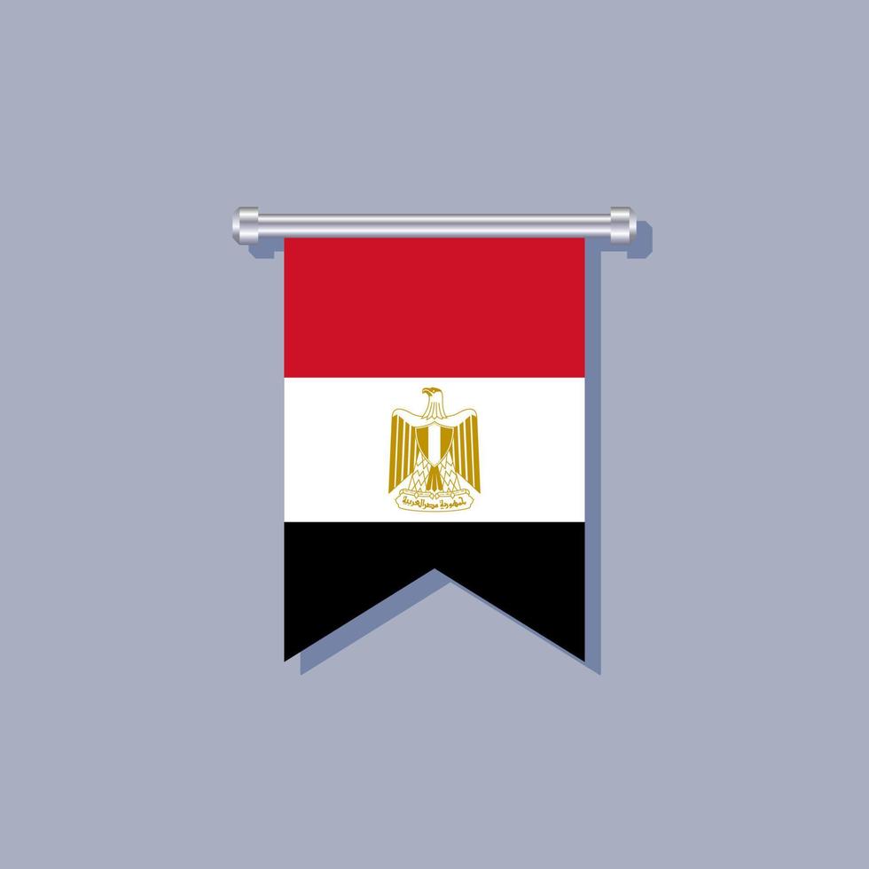 illustration av egypten flagga mall vektor