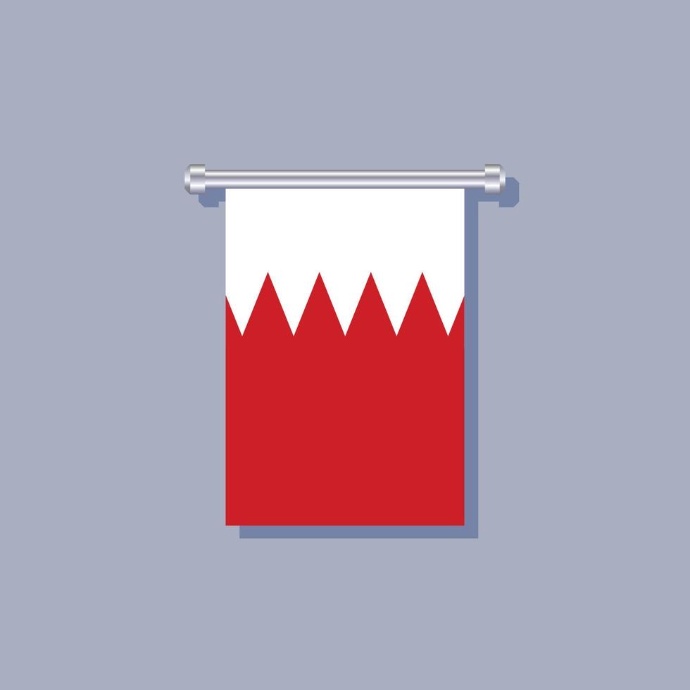 Illustration der Flaggenvorlage von Bahrain vektor
