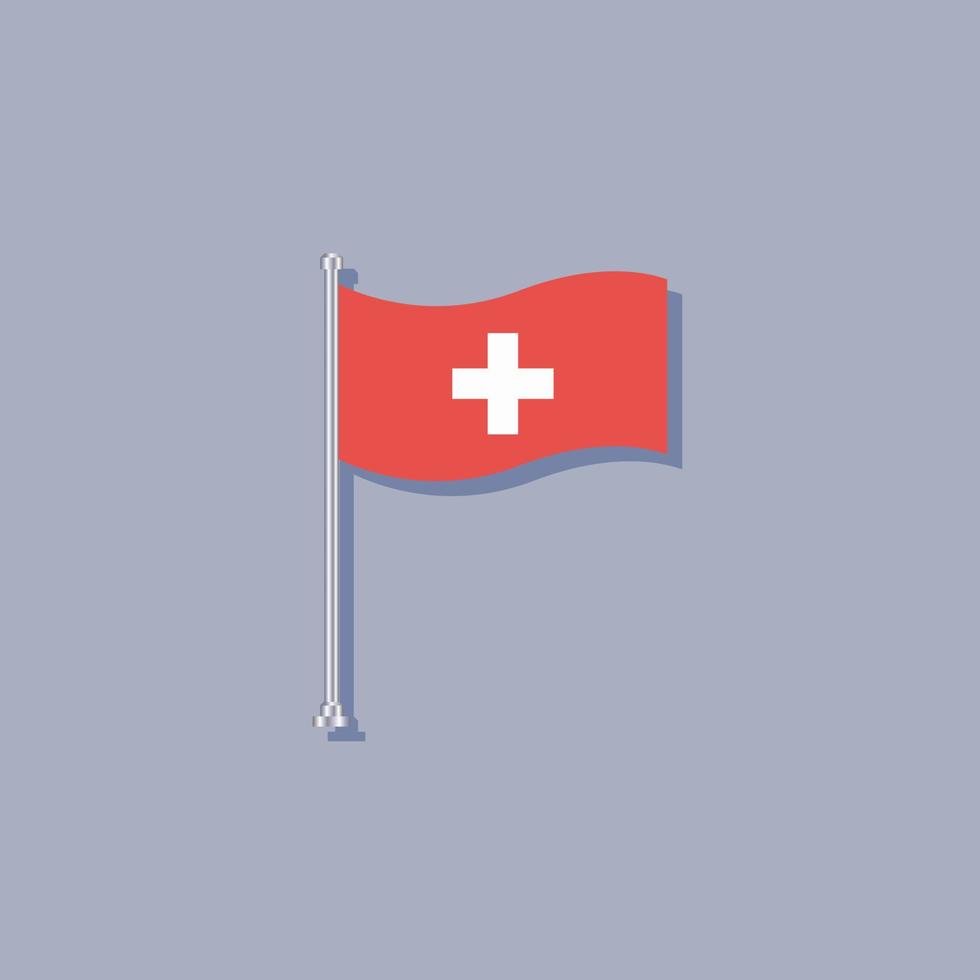Illustration der Flaggenvorlage der Schweiz vektor