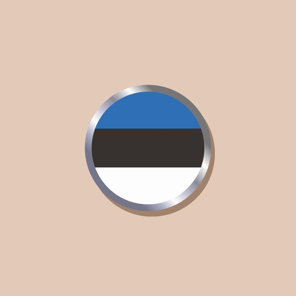 Illustration der estnischen Flaggenvorlage vektor