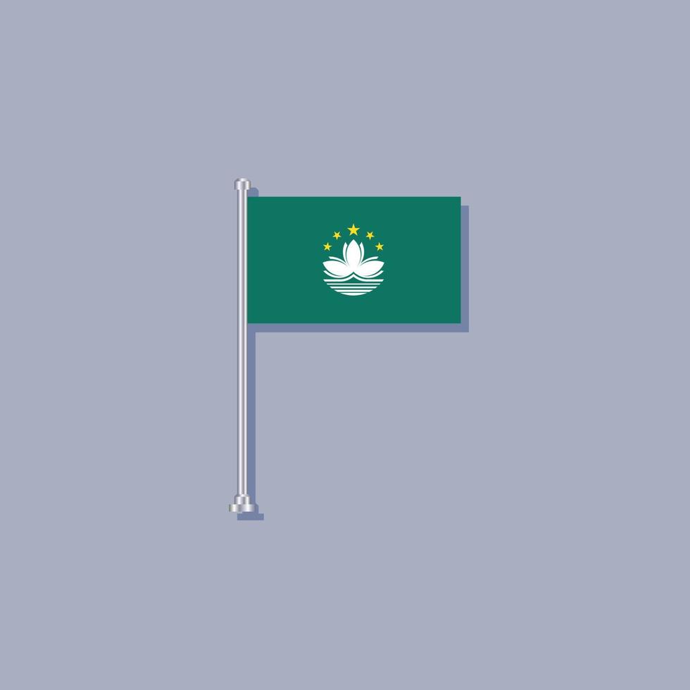 Illustration der Macau-Flaggenvorlage vektor