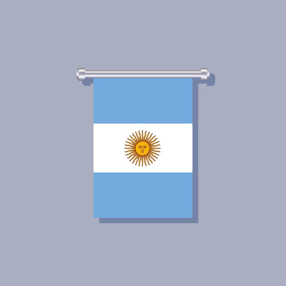 Illustration der argentinischen Flaggenvorlage vektor