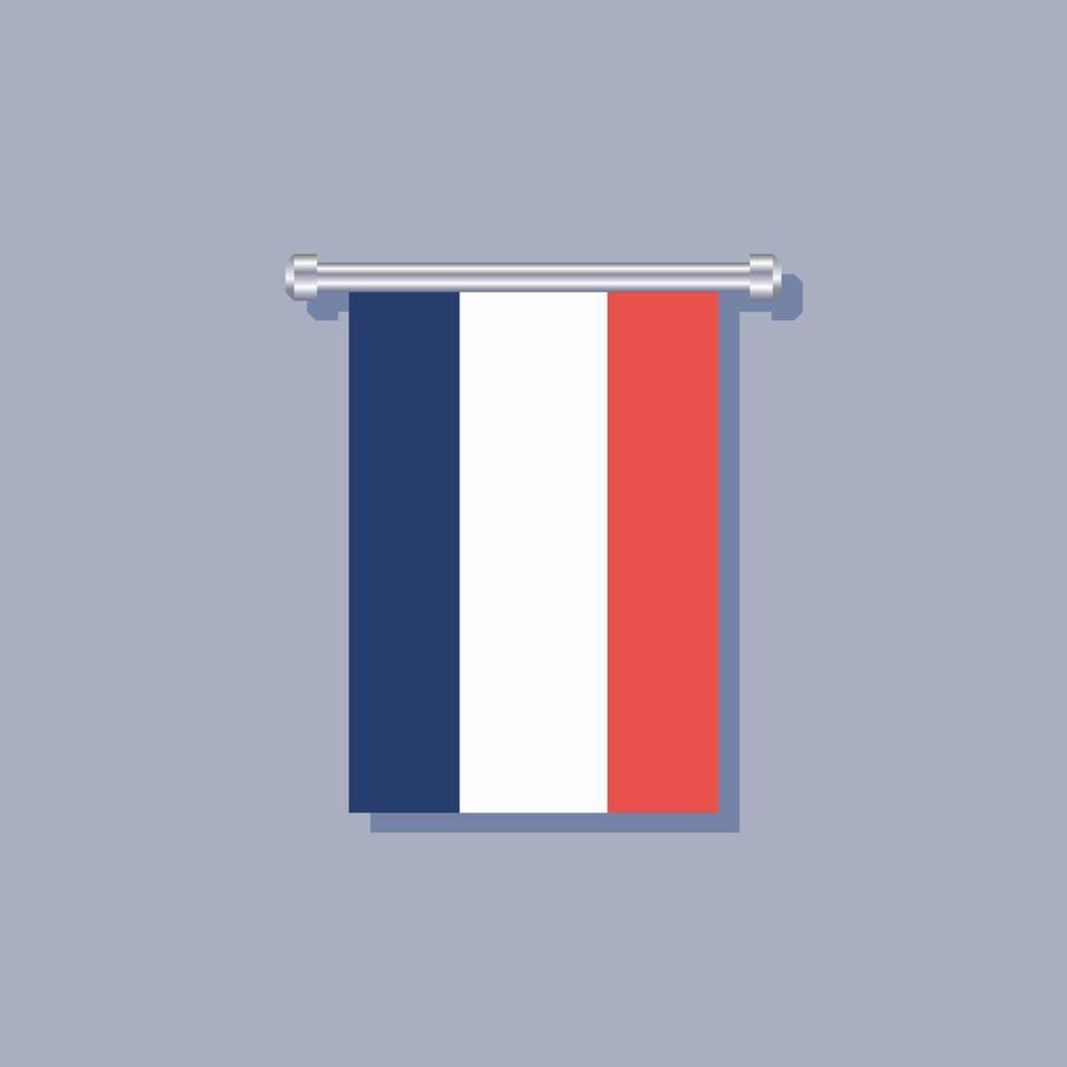 illustration av Frankrike flagga mall vektor