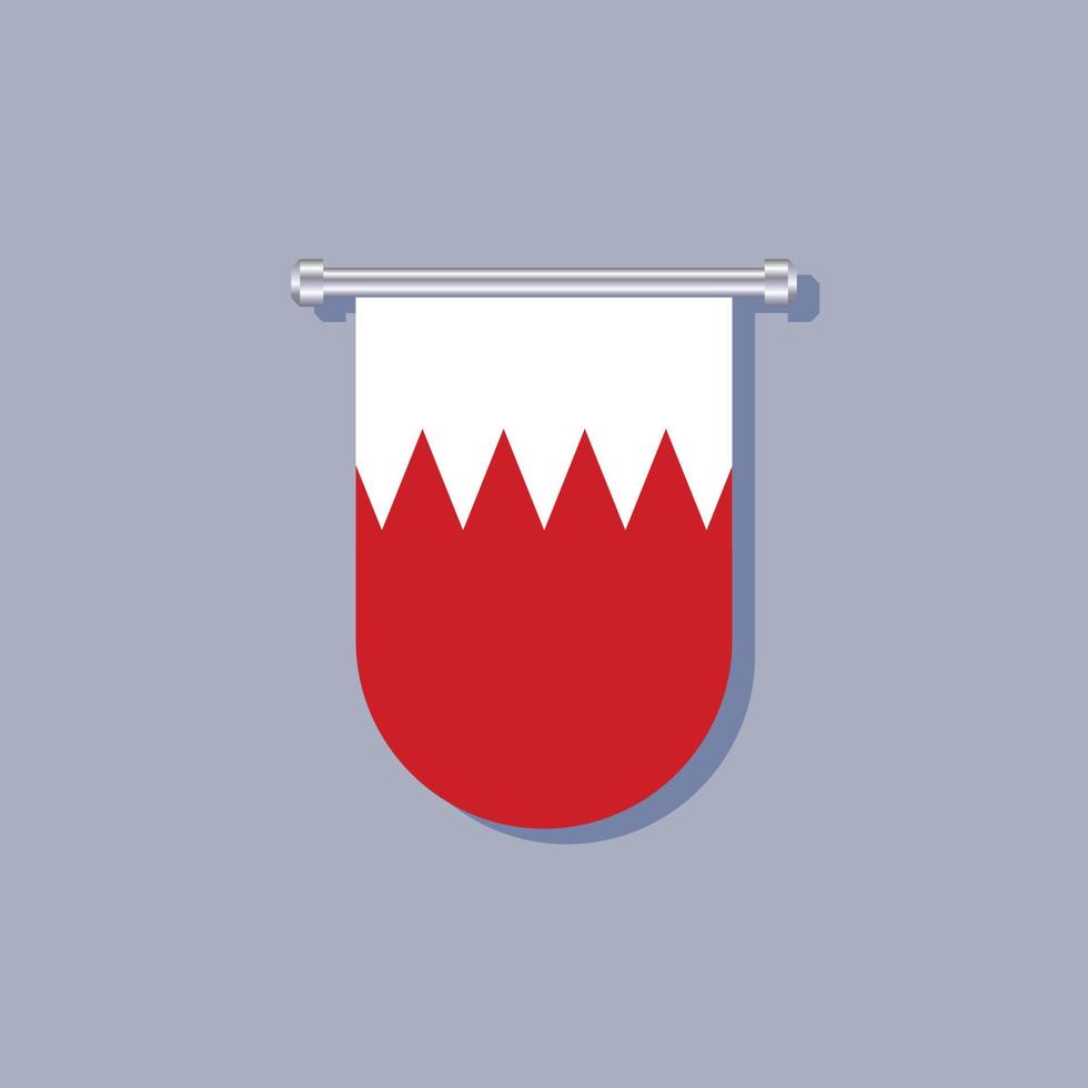 Illustration der Flaggenvorlage von Bahrain vektor