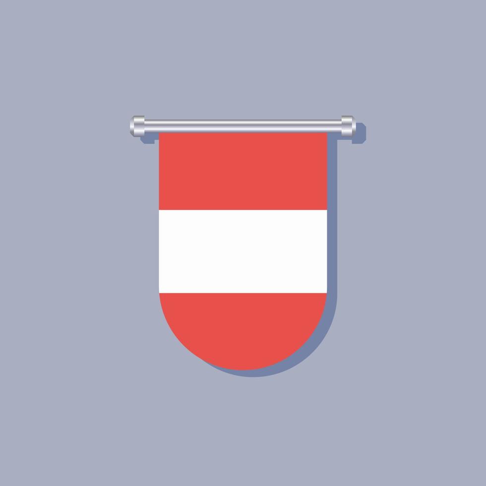 illustration av österrike flagga mall vektor